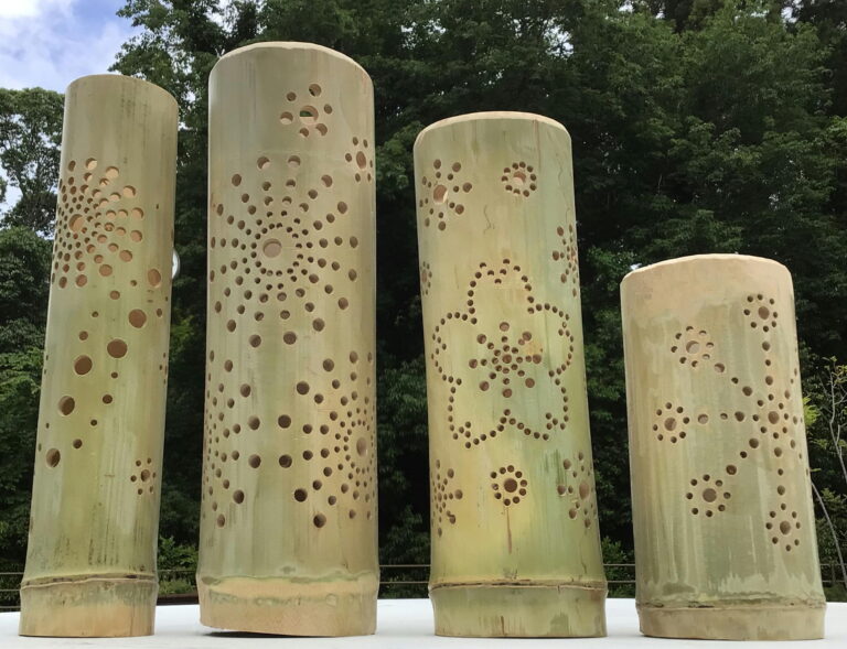 生徒作品「竹あかり」の展示 | 三田学園中学校・高等学校